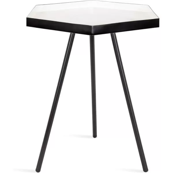 imageKate and Laurel Kashvi Hexagon Side Table 17x15x20 BlackBlackWhite
