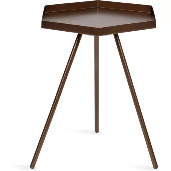 imageKate and Laurel Kashvi Hexagon Side Table 17x15x20 BlackBronze