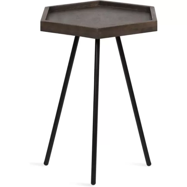 imageKate and Laurel Kashvi Hexagon Side Table 17x15x20 BlackGrayBlack