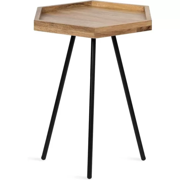 imageKate and Laurel Kashvi Hexagon Side Table 17x15x20 BlackNaturalBlack