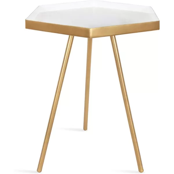 imageKate and Laurel Kashvi Hexagon Side Table 17x15x20 BlackWhiteGold