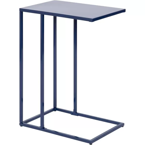 imageKate and Laurel Lockhardt Modern Decorative C Side Table as a TV Tray Bedroom Accent Piece or a Versatile Laptop Stand 19x13x27 Navy BlueNavy Blue