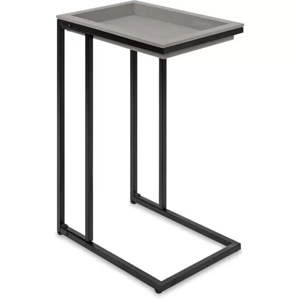 imageKate and Laurel Lockridge Foldable Modern Side CTable 185quot x 12quot x 2675quot BlackGrey