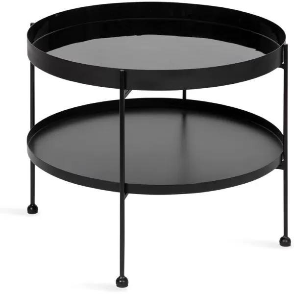 imageKate and Laurel Nira Metal Coffee Table 26quot Diameter BlackBlack