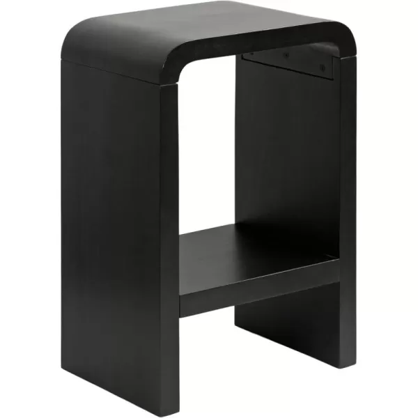 imageKate and Laurel Reddy Modern Solid Wood Arched TwoTier Side Use as Bedroom Nightstand or Living Room Accent Table 16x12x24 Black