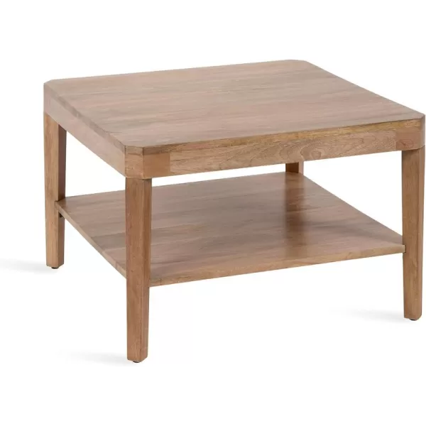 imageKate and Laurel Talcott Transitional Tiered Square Coffee Table for Living Room Decor 26x26x18 NaturalNatural