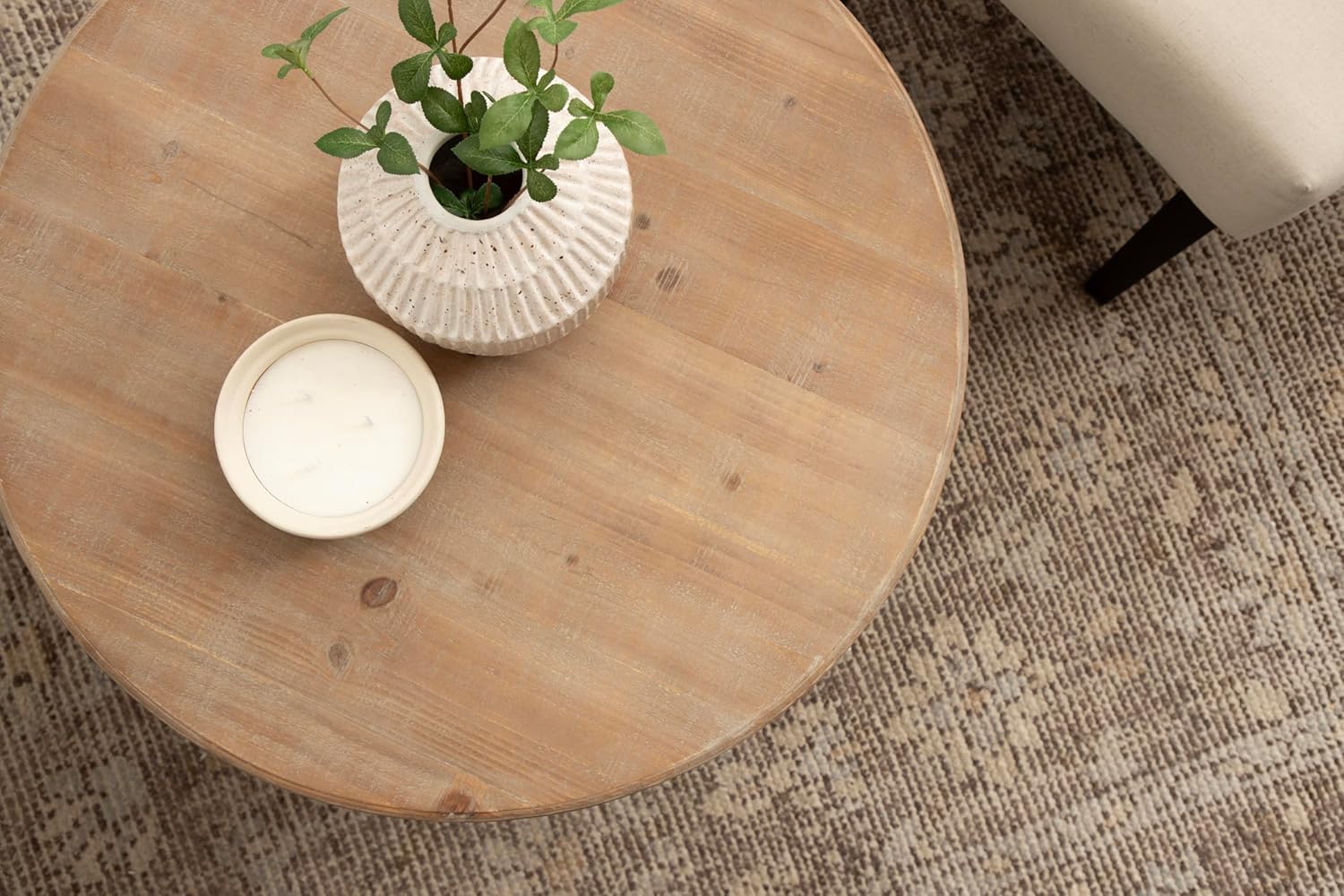 imageKate and Laurel Linsley Farmhouse Living Room Table with Solid Wood Tabletop for Vintage Decor 28x28x18 Rustic Brown