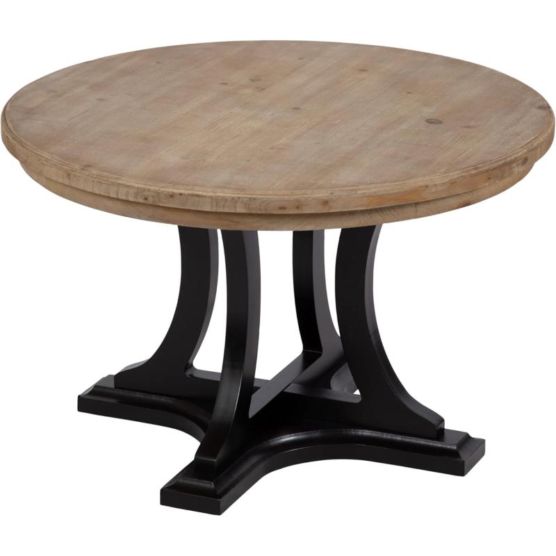imageKate and Laurel Linsley Farmhouse Living Room Table with Solid Wood Tabletop for Vintage Decor 28x28x18 Rustic Brown
