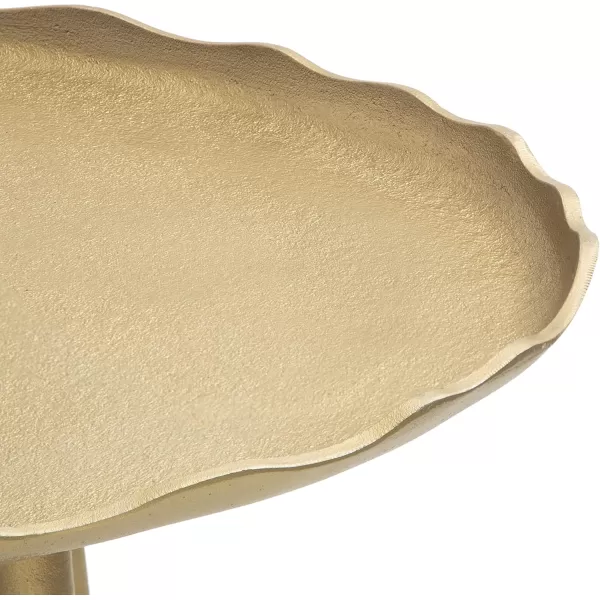 imageKate and Laurel Alessia Transitional Oval Coffee Table 34 x 20 x 15 Bronze Metal Living Room Table for Storage and Display with Antique Deckled Edge DetailingGold