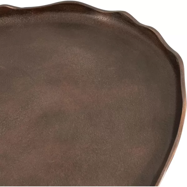 imageKate and Laurel Alessia Transitional Oval Coffee Table 34 x 20 x 15 Bronze Metal Living Room Table for Storage and Display with Antique Deckled Edge DetailingBronze