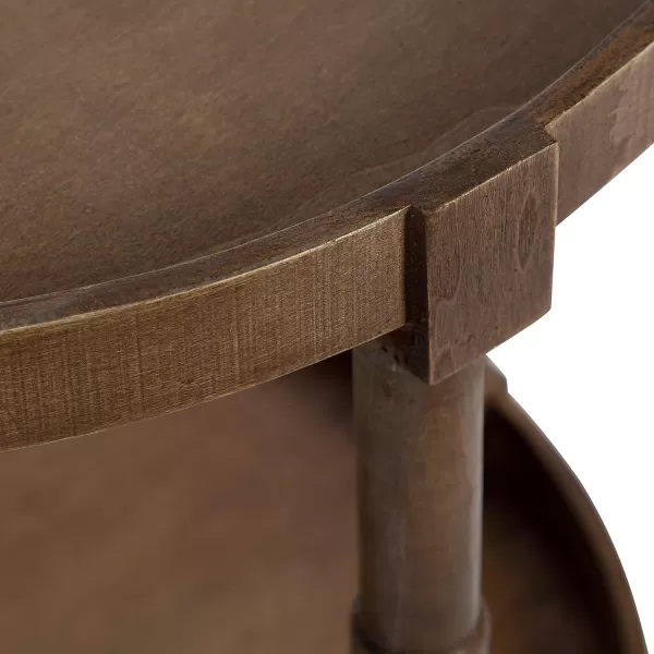imageKate and Laurel Bellport Farmhouse Side Table 20 x 20 x 24 Rustic Brown Sophisticated Rustic End Table for Storage and Display