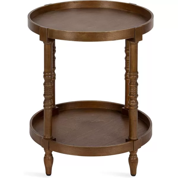 imageKate and Laurel Bellport Farmhouse Side Table 20 x 20 x 24 Rustic Brown Sophisticated Rustic End Table for Storage and Display