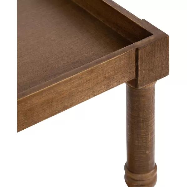 imageKate and Laurel Bellport Farmhouse Side Table 22 x 14 x 26 Rustic Brown Decorative Rectangular End Table for Storage and DisplayRustic Brown