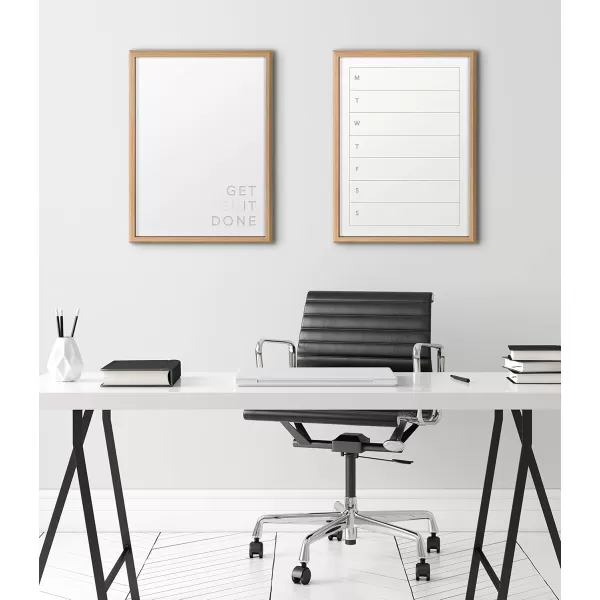 imageKate and Laurel Blake Get It Done Framed Printed Printed DryErase Glass Wall Art by The Creative Bunch Studio 18x24 Natural Inspirational Art for Wall