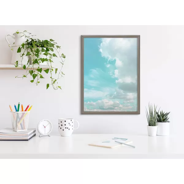 imageKate and Laurel Blake Head in The Clouds Framed Printed DryErase Glass Wall Art by Dominique Vari 18x24 Gray SkyThemed Art for Wall