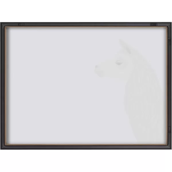 imageKate and Laurel Blake Llama Larry Framed Printed Glass Dry Erase Wall Art by Rocket Jack 18x24 Gray Contemporary Printed Glass Wall Decor