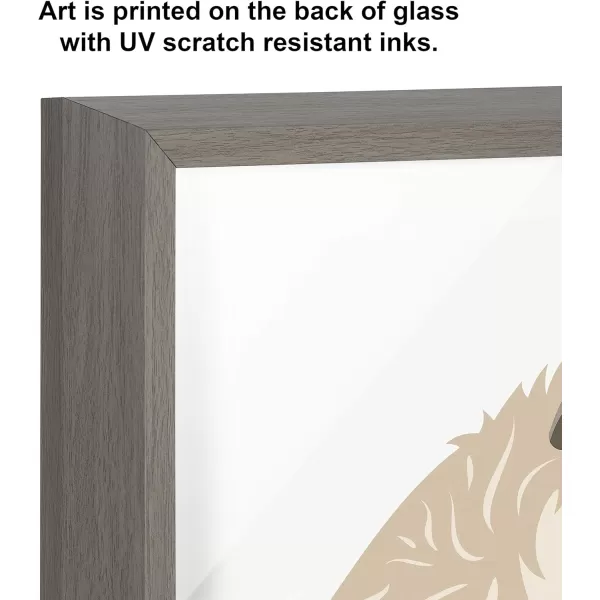imageKate and Laurel Blake Llama Larry Framed Printed Glass Dry Erase Wall Art by Rocket Jack 18x24 Gray Contemporary Printed Glass Wall Decor