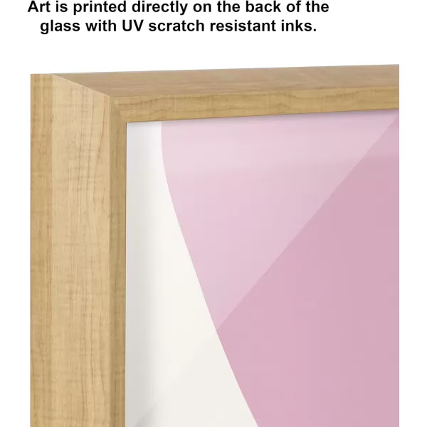 imageKate and Laurel Blake Rainbow Girl Framed Printed Glass Wall Art by Dominique Vari 18x24 Natural Chic Glass Art Display