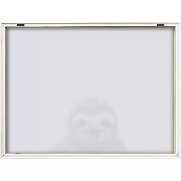 imageKate and Laurel Blake Sloth Framed Printed Glass Wall Art by Simon Te of Tai Prints 18x24 Natural Chic Dry Erase Glass Wall Decor