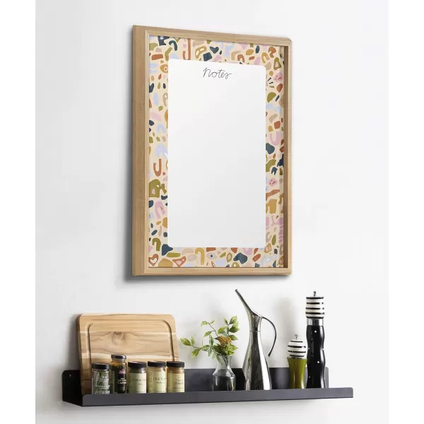 imageKate and Laurel Blake Terrazo Notes Framed Printed Glass Wall Art by Alja Horvat 18x24 Natural Modern Wall Organizer