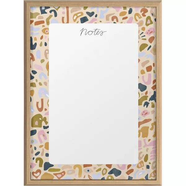 imageKate and Laurel Blake Terrazo Notes Framed Printed Glass Wall Art by Alja Horvat 18x24 Natural Modern Wall Organizer