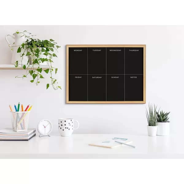imageKate and Laurel Blake This Week Framed Printed Glass Dry Erase Board by The Creative Bunch Studio 18x24 Natural Printed Glass Wall Dcor