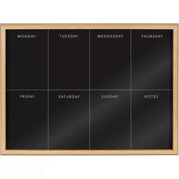 imageKate and Laurel Blake This Week Framed Printed Glass Dry Erase Board by The Creative Bunch Studio 18x24 Natural Printed Glass Wall Dcor