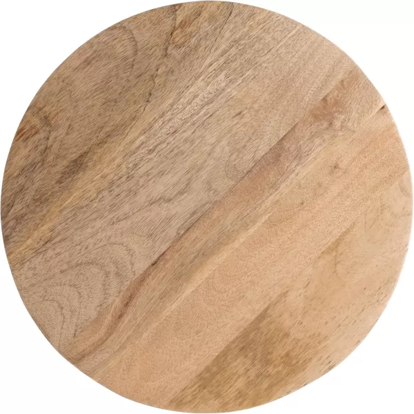 imageKate and Laurel Dahl Wooden Round Drink Table 12 x 23 Whitewash Transitional Boho Circle Wood Accent Pedestal Table for Living Room Plant Stand or Small Bedroom NightstandNatural