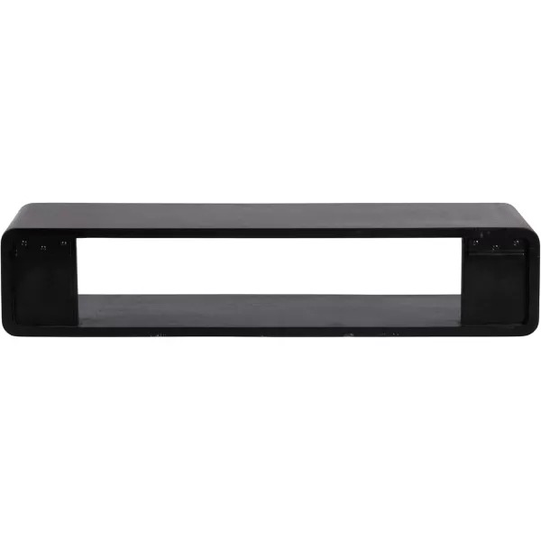 imageKate and Laurel Deguara Solid Wood Entryway Table with Storage for Use as Living Room Floating TV Console or Large Wall Shelf 30x7x7 Black