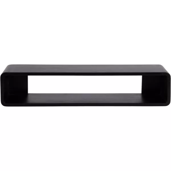 imageKate and Laurel Deguara Solid Wood Entryway Table with Storage for Use as Living Room Floating TV Console or Large Wall Shelf 30x7x7 Black