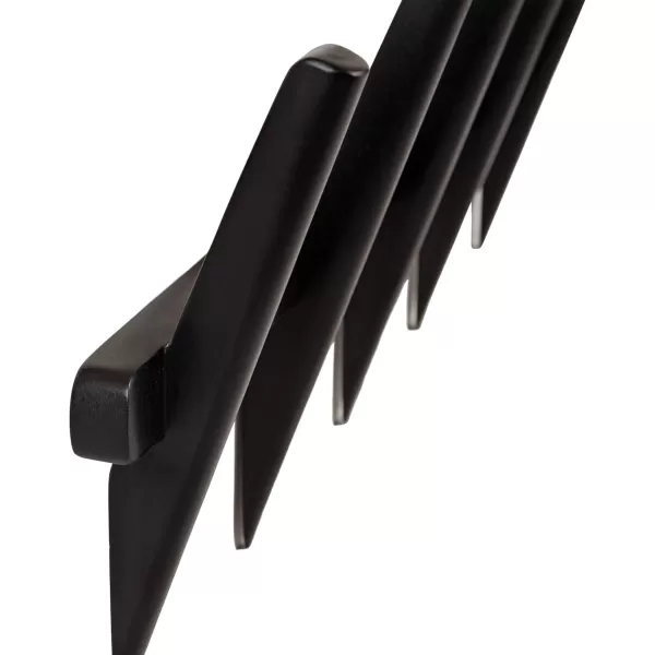 imageKate and Laurel Eland Modern FiveHook Wall Hanging Coat Rack 30 x 4 x 12 Black Decorative Wood Coat Rack Wall Mount for Use as Entryway Storage or Mudroom Hooks