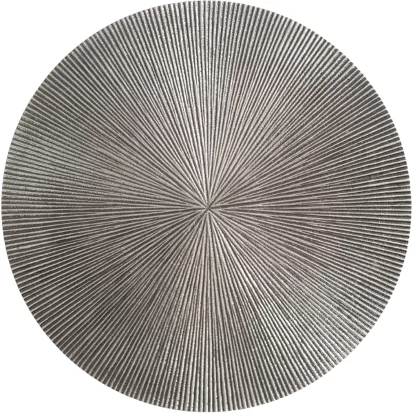 imageKate and Laurel Engles Traditional AdjustableHeight Pedestal Drink Table 10 x 10 x 30 Bronze Vintage Round Indoor Metal Plant Stand with Embossed Sunburst PatternSilver
