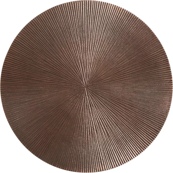 imageKate and Laurel Engles Traditional AdjustableHeight Pedestal Drink Table 10 x 10 x 30 Bronze Vintage Round Indoor Metal Plant Stand with Embossed Sunburst PatternBronze