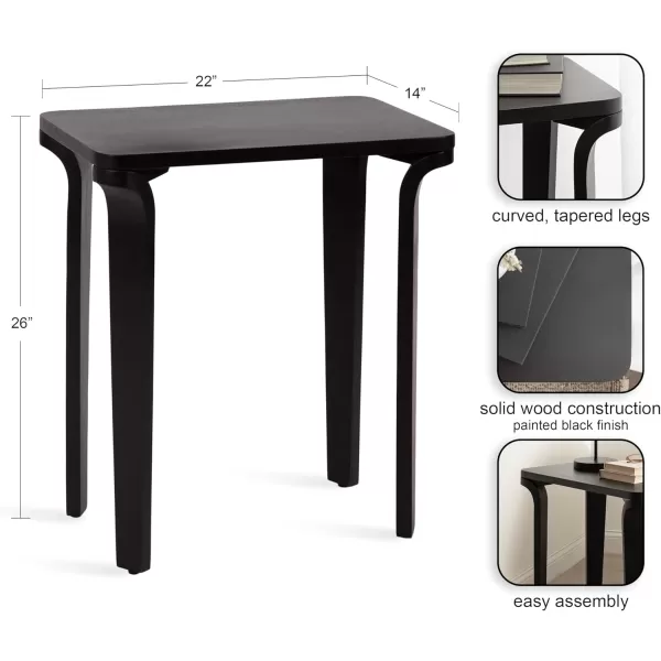 imageKate and Laurel Escalon Transitional Decorative End Use as a Bedroom Nightstand or Living Room Accent Table 22x14x26 Black