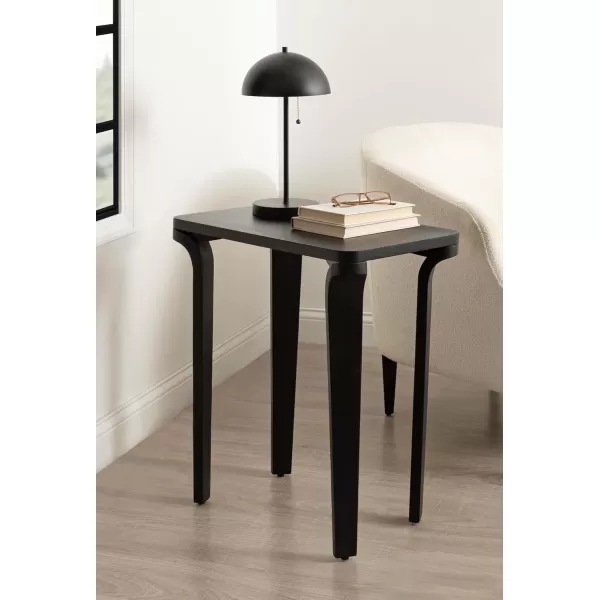 imageKate and Laurel Escalon Transitional Decorative End Use as a Bedroom Nightstand or Living Room Accent Table 22x14x26 Black