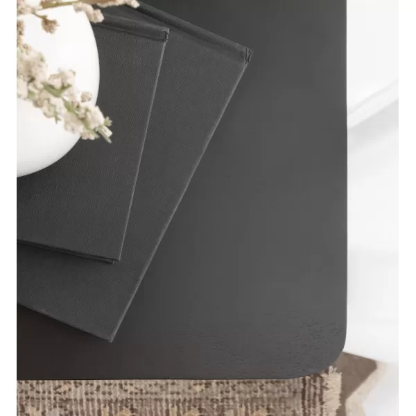 imageKate and Laurel Escalon Transitional Decorative End Use as a Bedroom Nightstand or Living Room Accent Table 22x14x26 Black