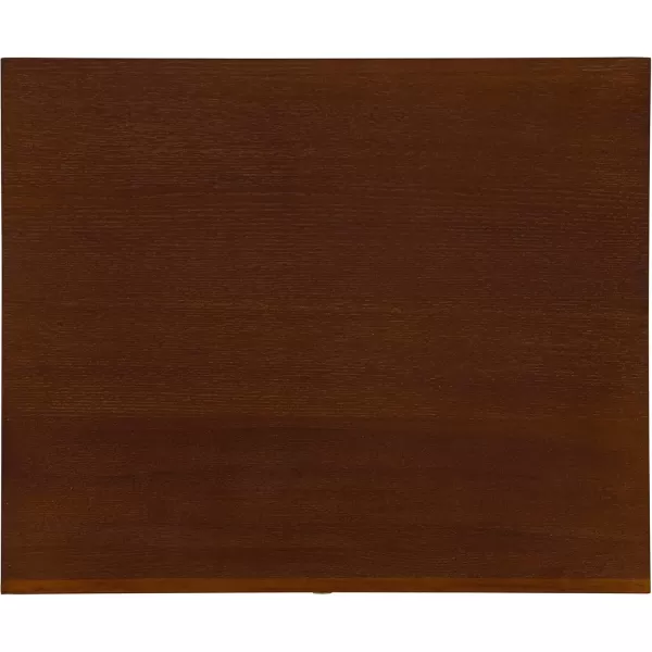 imageKate and Laurel Finco Midcentury Modern Style Side Table with 2 Drawers Walnut Brown Finish with Brass Hardware