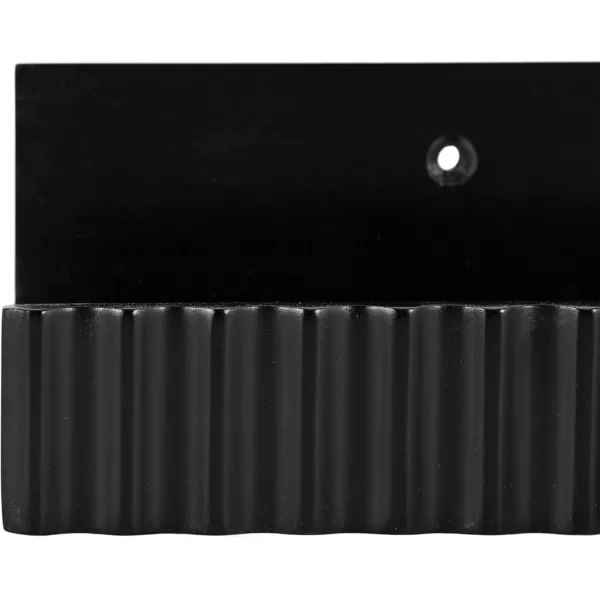 imageKate and Laurel Furrow Modern Wood Photo Display Ledges Set of 2 24 Inches Black Scalloped Floating Picture Ledge Shelf Set with Lip for Use as Nursery Book Shelves or Gallery Wall DecorBlack