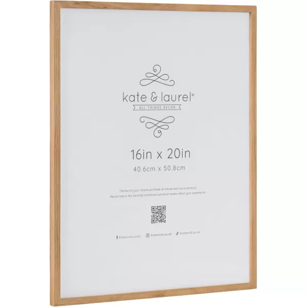 imageKate and Laurel Gallery Wall Poster Frame 16x20 Gold Modern Photo Frame for Use as Entryway Wall Decor Living Room Decor or Fireplace Mantel DecorNatural