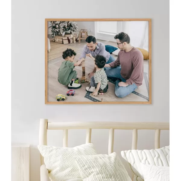 imageKate and Laurel Gallery Wall Poster Frame 16x20 Gold Modern Photo Frame for Use as Entryway Wall Decor Living Room Decor or Fireplace Mantel DecorNatural
