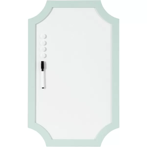 imageKate and Laurel Holbrook Scalloped Magnetic Dry Erase Board with Marker and Four Magnets 15 x 24 Green Decorative Wall Organization White Board for Use as Bedroom or Dorm Room DecorGreen