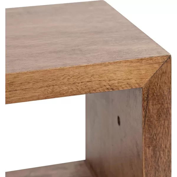 imageKate and Laurel Holt Modern Floating Wall Shelf 18 x 8 Rustic Brown Chic Rectangular Floating Wood Shelf for Wall