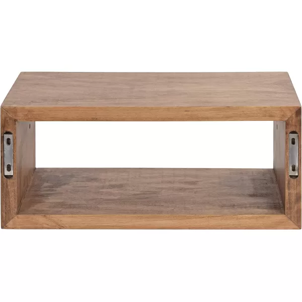 imageKate and Laurel Holt Modern Floating Wall Shelf 18 x 8 Rustic Brown Chic Rectangular Floating Wood Shelf for Wall