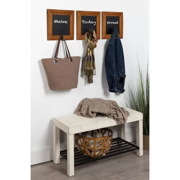 imageKate and Laurel Jeran Wall Mounted Small Wood Chalkboards with Hook 1175 x 1175 Rustic Brown 3 Piece SetBrown