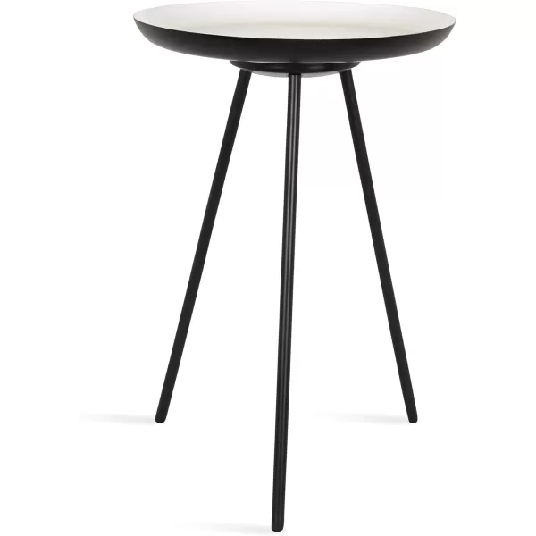 imageKate and Laurel Laranya Modern Side Table 15quot x 15quot x 225quot White and Black Excellent Sofa End Table and Decorative Accent