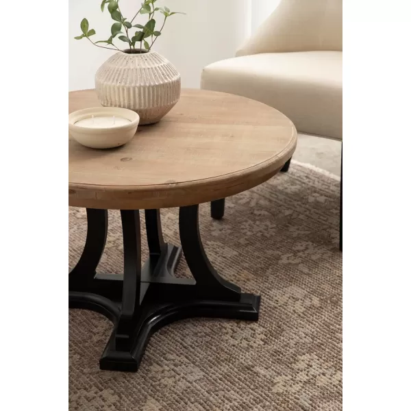 imageKate and Laurel Linsley Farmhouse Living Room Table with Solid Wood Tabletop for Vintage Decor 28x28x18 Rustic Brown