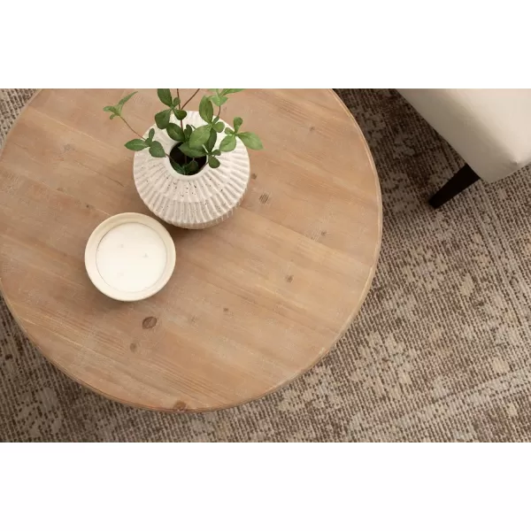 imageKate and Laurel Linsley Farmhouse Living Room Table with Solid Wood Tabletop for Vintage Decor 28x28x18 Rustic Brown
