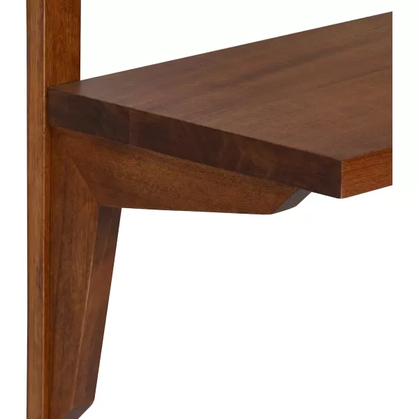 imageKate and Laurel Meridien MidCentury Wall Shelves 24quot x 8quot x 24quot Walnut Transitional Wall Decor and Storage
