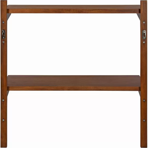 imageKate and Laurel Meridien MidCentury Wall Shelves 24quot x 8quot x 24quot Walnut Transitional Wall Decor and Storage