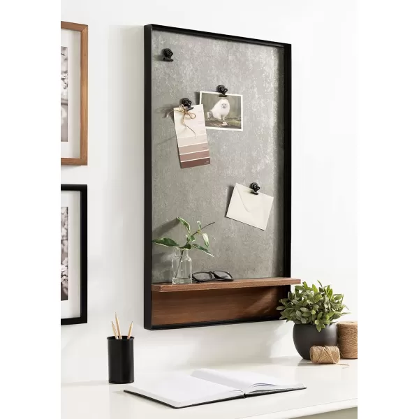 imageKate and Laurel Owing Modern Farmhouse Galvanized Metal Board with Four Magnetized Clips for Organization and Display 20x4x34 Rustic Brown